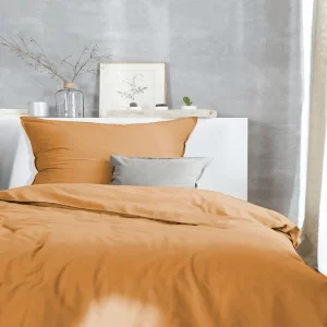 Giancasa Bettwäsche Uni Baumwolle Trend Verwaschener Look Unikat 123061-178 Curry 9