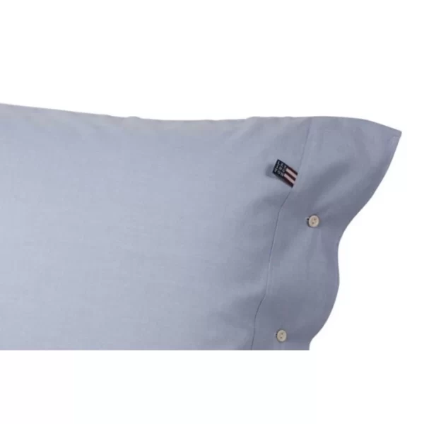 LEXINGTON Authentic Pin Point Oxford Bettwäsche-Bezug Uni – 135×200 Cm – Blue 3