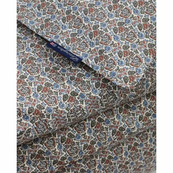 Lexington Printed Flowers Bettdecken-Bezug Aus Baumwollsatin – 155×220 Cm – Beige Multi 3