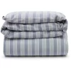 Lexington Striped Bettdecken-Bezug Aus Lyocell/Baumwolle – 135×200 Cm – Blue/off White 16