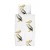 SNURK PELICAN Bettwäsche-Set – 155×220 / 80×80 Cm – Weiß Mit Motiv 17