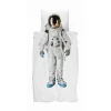 SNURK Astronaut Bettwäsche-Set – 155×200 / 80×80 Cm – Weiß Mit Motiv 16