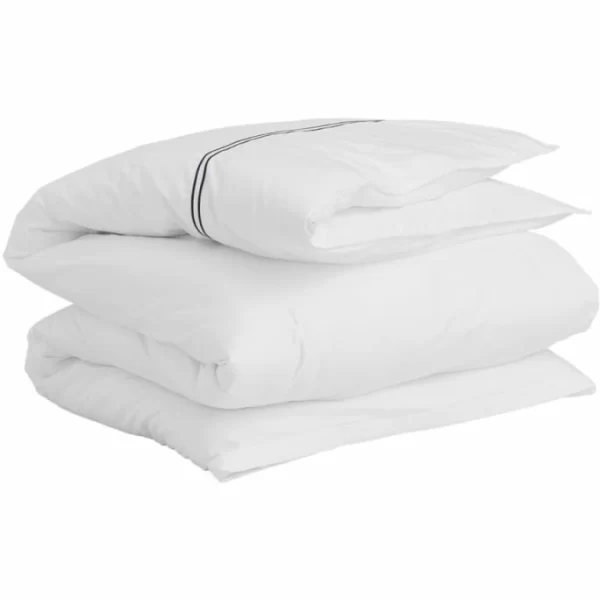 GANT Sateen Stitch Bettdeckenbezug Aus Baumwollsatin – 155×220 Cm – White 1