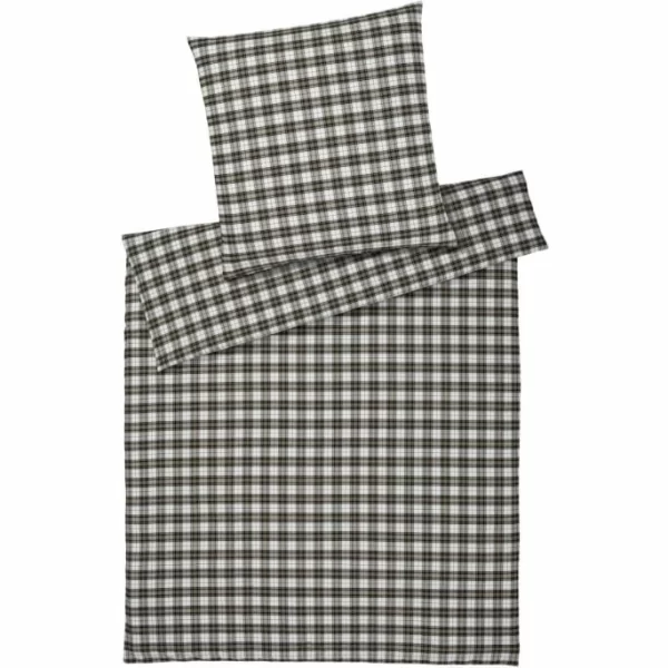 Elegante Hyde Park Bettwäsche-Set Aus Soft-Flanell – 135×200 / 80×80 Cm – Schoko 1