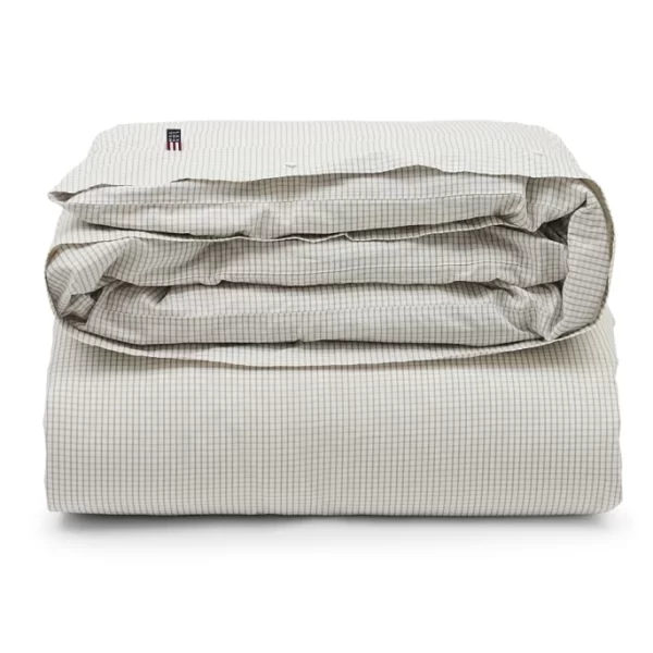 Lexington Checked Bettdecken-Bezug Aus Popeline – 135×200 Cm – White/gray 3