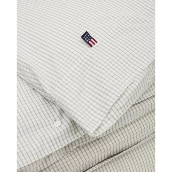 Lexington Checked Bettdecken-Bezug Aus Popeline – 135×200 Cm – White/gray 4