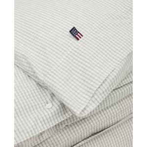 Lexington Checked Bettdecken-Bezug Aus Popeline – 135×200 Cm – White/gray 14